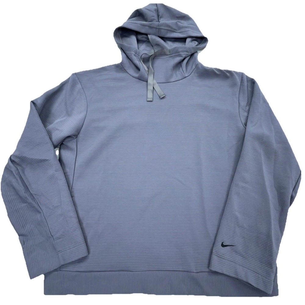 Nike Hoodie Women Small Gray Dri‎ Fit Sweatshirt Ribbed Performance Unlined Thin